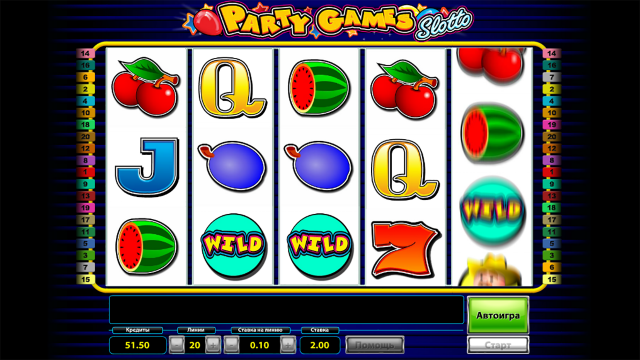 Популярный автомат Party Games Slotto