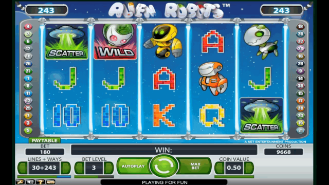 Онлайн автомат Alien Robots