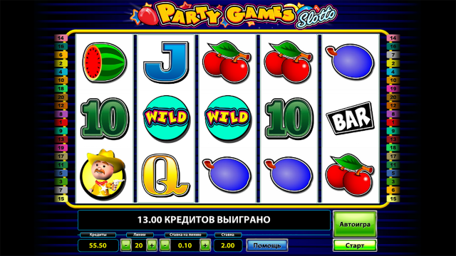 Онлайн аппарат Party Games Slotto